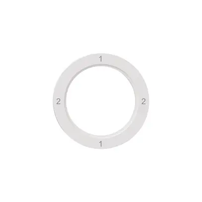 Disco indicatore NEVO, p.interruttore rotativo, 2-1-2-1, bianco 