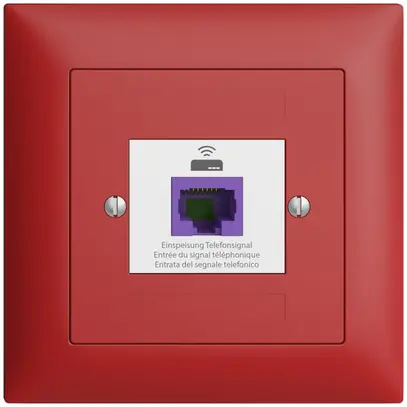 Prise de retour ENC EDIZIOdue FMI 1×RJ45 p.Swisscom VoIP, 8 pôles, UTP, berry 