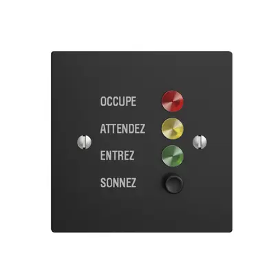 Türstation für Rufleuchte schwarz franz. EDIZIOdue 