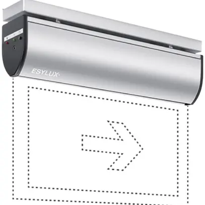 Luminaire de secours ESYLUX SLC LEDi SC/C montage au plafond 