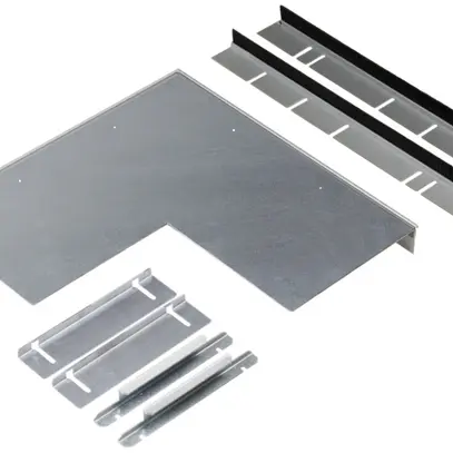 Angle plat Hager brosse/intérieur pour BKB 85×250mm 