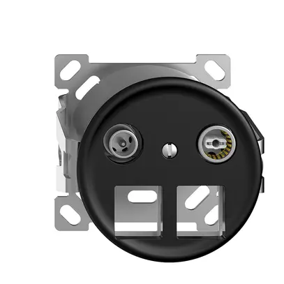 Prise multimédia 4dB AP Sdue, prise d.dérivation, p.2×RJ45 Keystone, Ø60mm, no 