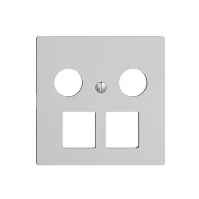 Kit di copertura EDIZIOdue F, p.presa multimedia, p.2×RJ45 Keystone grc 