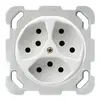 Insert pour prise ENC basico 3×type 13 avec plaque de fixation blanc 