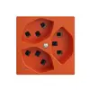 Prise 3×T23 Feller EDIZIOdue F, 1×séparé, bornes enfichables, orange 