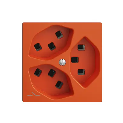 Presa 3×T23 Feller EDIZIOdue F, 1×separato, morsetti a innesto, arancione 