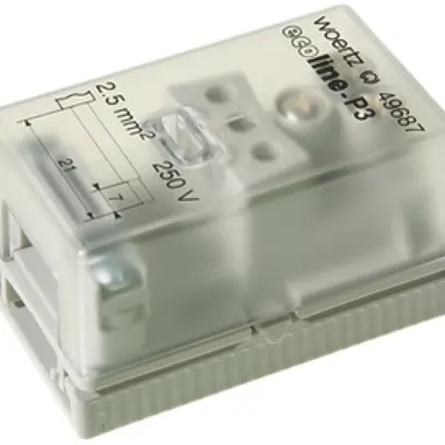 Scatola di raccordo Woertz per cavo piatto 3×2.5/3×4mm² 3P 