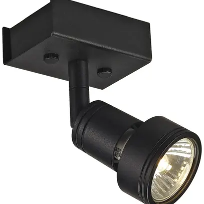 Plafoniera SLV PURI, GU10 50W con anello deco IP20 nero 