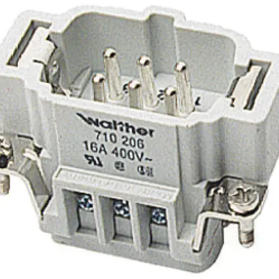 Intérieur de prise male B6 0.5…2.5mm² 20…14AWG avec protection de fil 