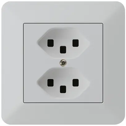 Presa INC kallysto.trend 2×T23 grigio chiaro con morsetti ad innesto 