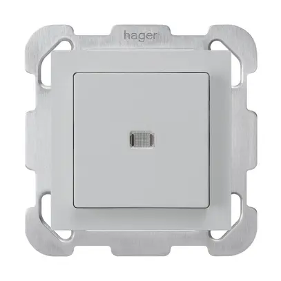 Contact à poussoir lumineux ENC kallysto AR/2P grc avec plaque de fixation 