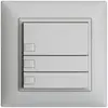 UP-Taster KNX 3-fach EDIZIOdue hellgrau RGB mit LED 
