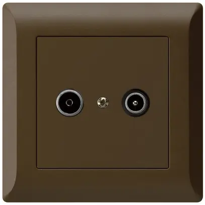 Presa di passaggio INC kallysto.line R/TV 19dB marrone 