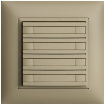 Pulsante INC KNX 4×EDIZIOdue sand RGB senza LED con inserto carta 