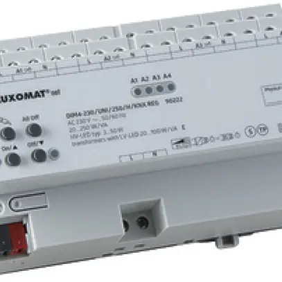 Actionneur-variateur AMD KNX Luxomat DIM4-230/UNI/250/H/KNX, 230VAC max. 4×250W 