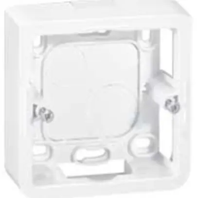 AP-Gehäuse MOS 1×2 Module weiss Tiefe=30mm 