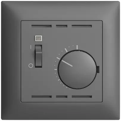 Kit frontale EDIZIOdue grigio scuro 88×88mm per termost.ambiente 