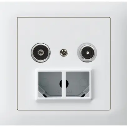 Prise multimédia INC kallysto R-TV avec boîte INC G3 montage T 23dB 2GHz blanc 