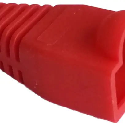 Douille anti-pliage rouge, pour fiche RJ45, droite 
