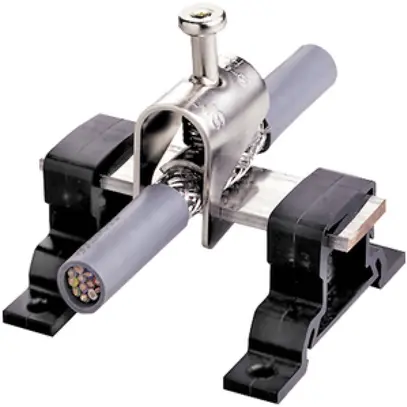 Morsetto schermato 5…11mm ottone per barra colletrice F18 