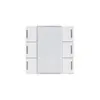 Face poussoir Hager basico KNX sextuple LED blanc 45×45mm 