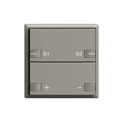 Frontset Dimmer 1…10V Szene 1K/2T ZEP 60×60mm dunkelgrau 