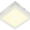 Plafoniera/lpda a muro LED SLV SENSER 18 SQUARE 12W 880lm 3000K 165×165×35mm bi 