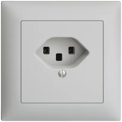 Prise ENC EDIZIOdue T23 16A gris clair, bornes à vis 