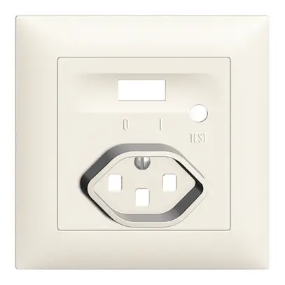 Frontset EDIZIOdue zu FI-Steckdose weiss 