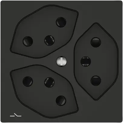 Prise EDIZIO.liv SNAPFIX® 3×T13 1×S avec shutter no 