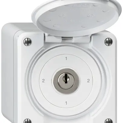 Interruttore a chiave con copertura AP robusto IP55 S3/1P bianco 
