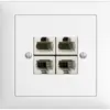 EB-Dose 4×RJ45/u 4P getr. EDIZIOdue weiss ITplus 