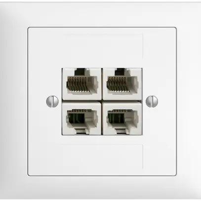 Presa INS 4×RJ45/u 4P sep. EDIZIOdue bianco ITplus 