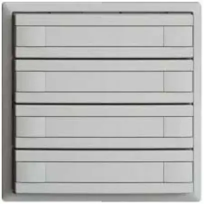 Pulsante KNX RGB EDUE, 250mW, s.LED, c.inserto carta, 8×pulsante, 1×tasto, grc 