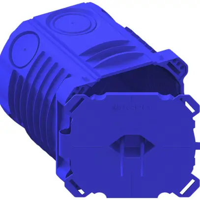 Einlasskasten AGRO NIS 70mm Gr.I mit Klappdeckel halogenfrei blau 