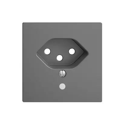 Placca frontale EDIZIOdue T13 grigio scuro 60×60mm con lente 