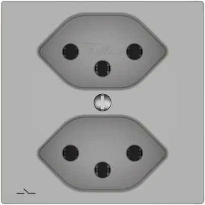 Presa EDIZIO.liv SNAPFIX® 2×T13 1×S grc 