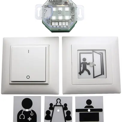 Kit segnale ingresso 2 ALADIN c.trasmettitore parete+segnale ingres.INC/EnOcean 