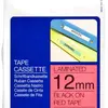 Cassette ruban Brother TZe 12mm×8m, rouge/noir 