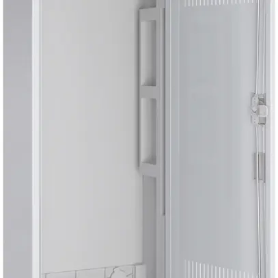 AP-Leergehäuse SE Pragma m.Tür geschlitzt weiss 1 Feld 5 Reihen 300×800×160mm 