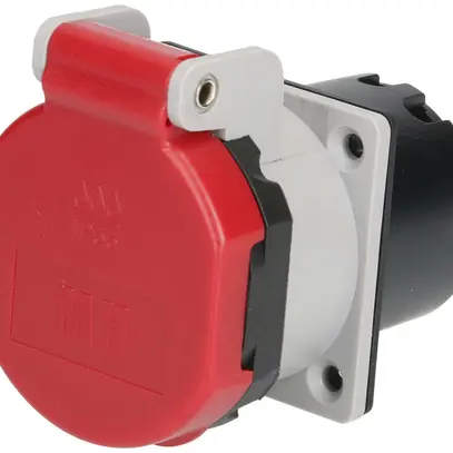 Presa INS tipo 25, 16A, 440V, resistente agli urti, IP55, grigio/rosso 