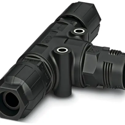 Distributore T QUICKON 4LPE 1.5mm² Ø5…10mm 2×dado nero 