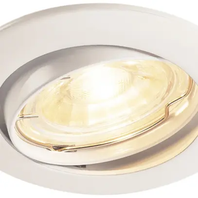 Plafonnier INC SLV PIKA QPAR51, GU10 orientable IP20 blanc 