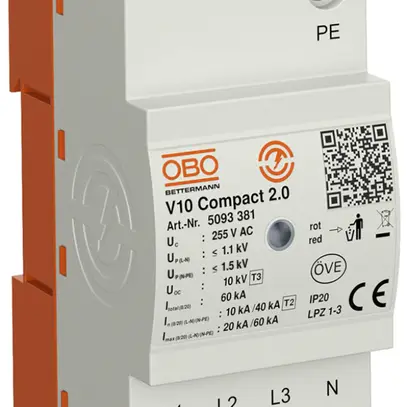 Scaricatore di sovratensione Bettermann V10 Compact 2.0 3LNPE 255VAC 60kA 