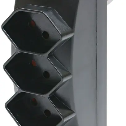 Fiche multiple STEKO SWING 3×T13+1×T13 avec, contrôle, noir 