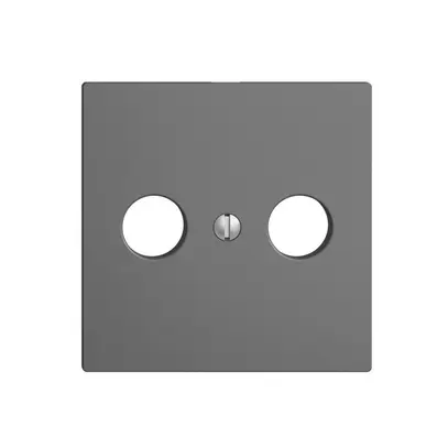Placca frontale EDIZIOdue grigio scuro per R/TV 