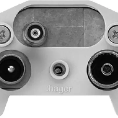 Inserto per presa antenna R/TV/dati Hager montaggio E 23dB 