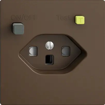 UP-Steckdose EDIZIOdue T23 FI 30mA F, shutter, coffee 