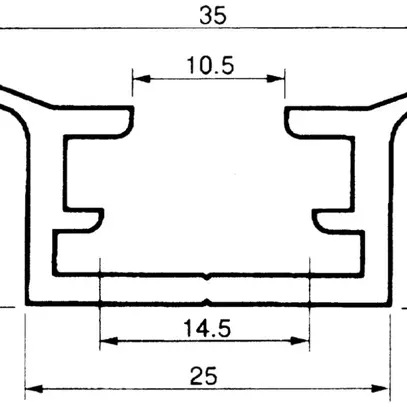 Barra profilata Almatec 35×15mm L=3m 