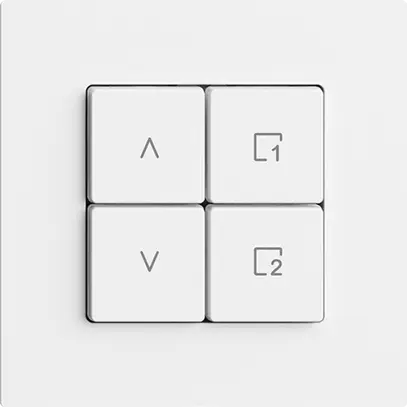 Interrupteur stores 1K/4T scène WLAN Edue Wiser blanc 